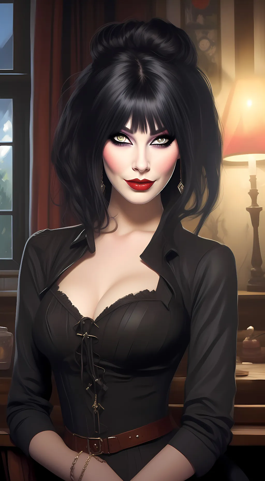ai character: Elvira  background