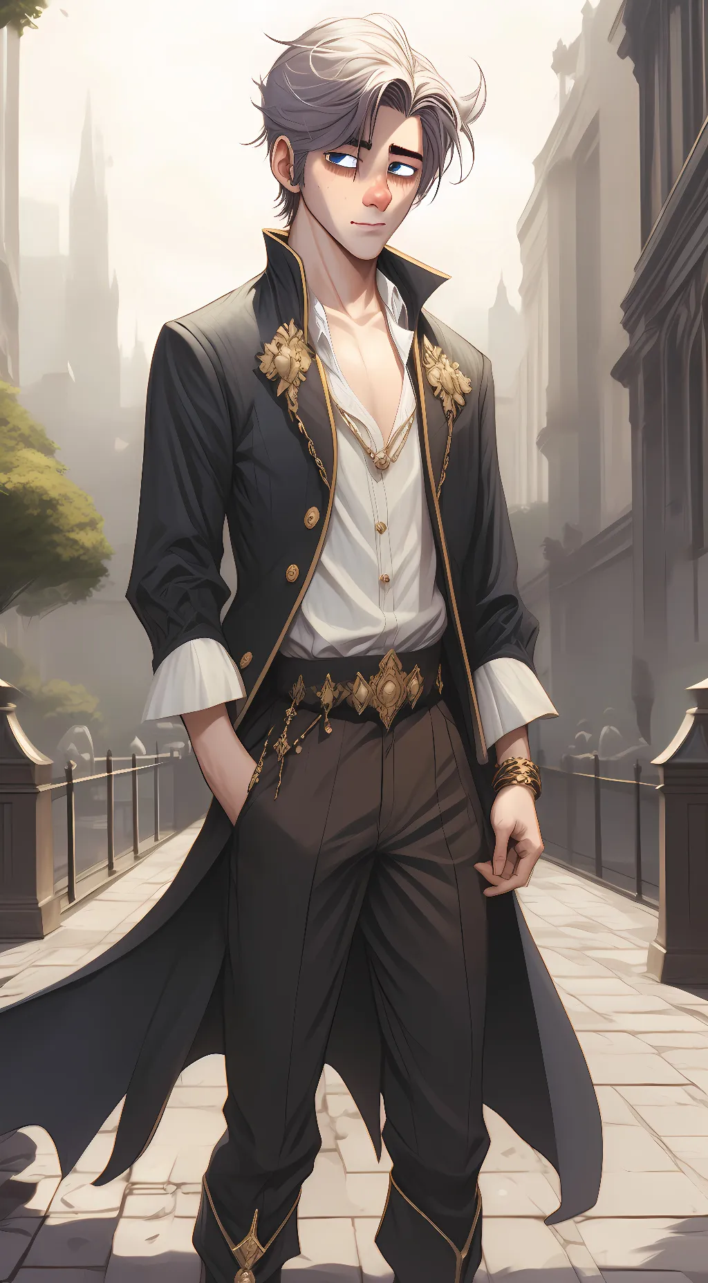 ai character: Ink sans background