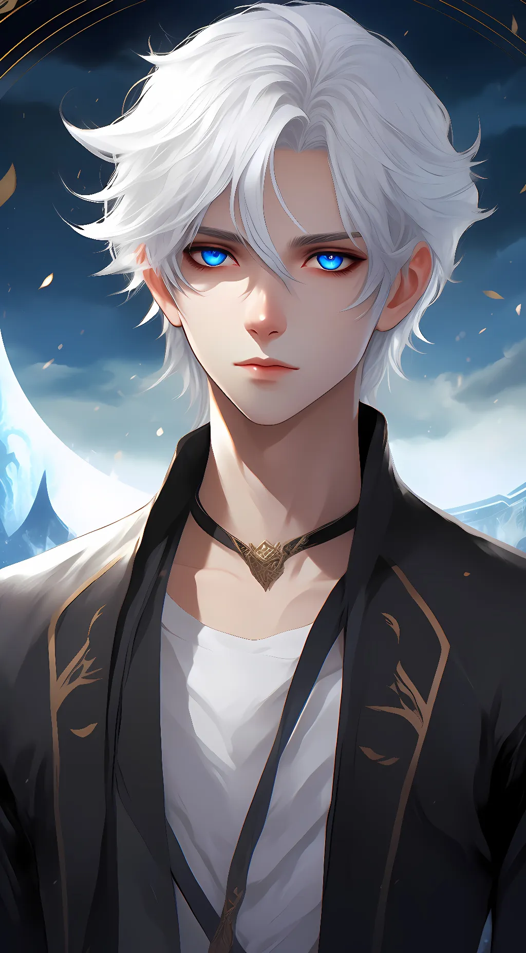ai character: flame background
