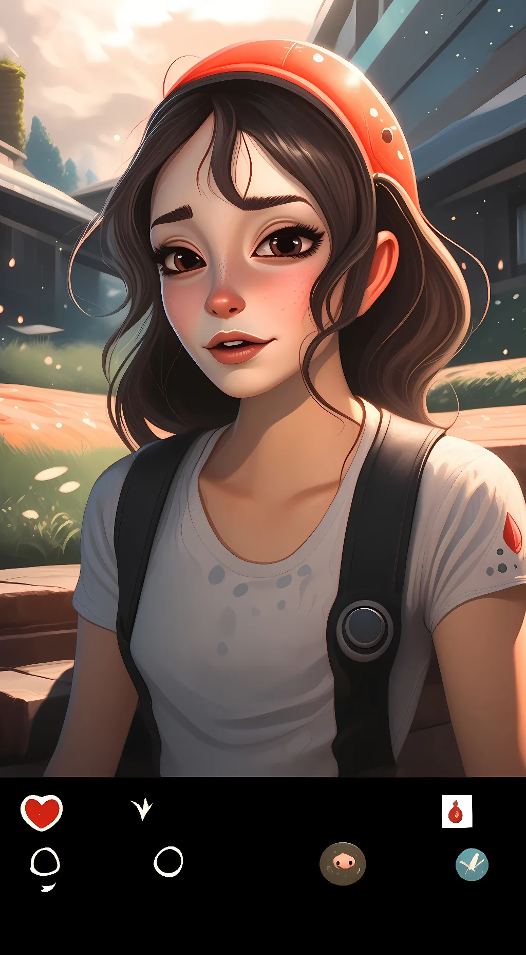 ai character: Addison Cutely background