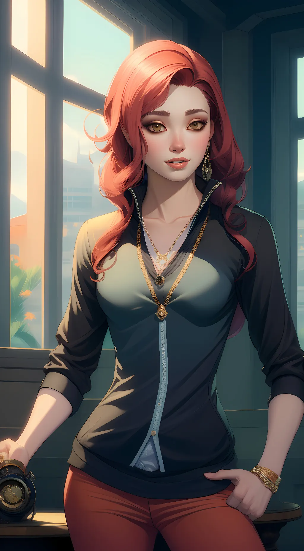 ai character: Alexandra Hartford background