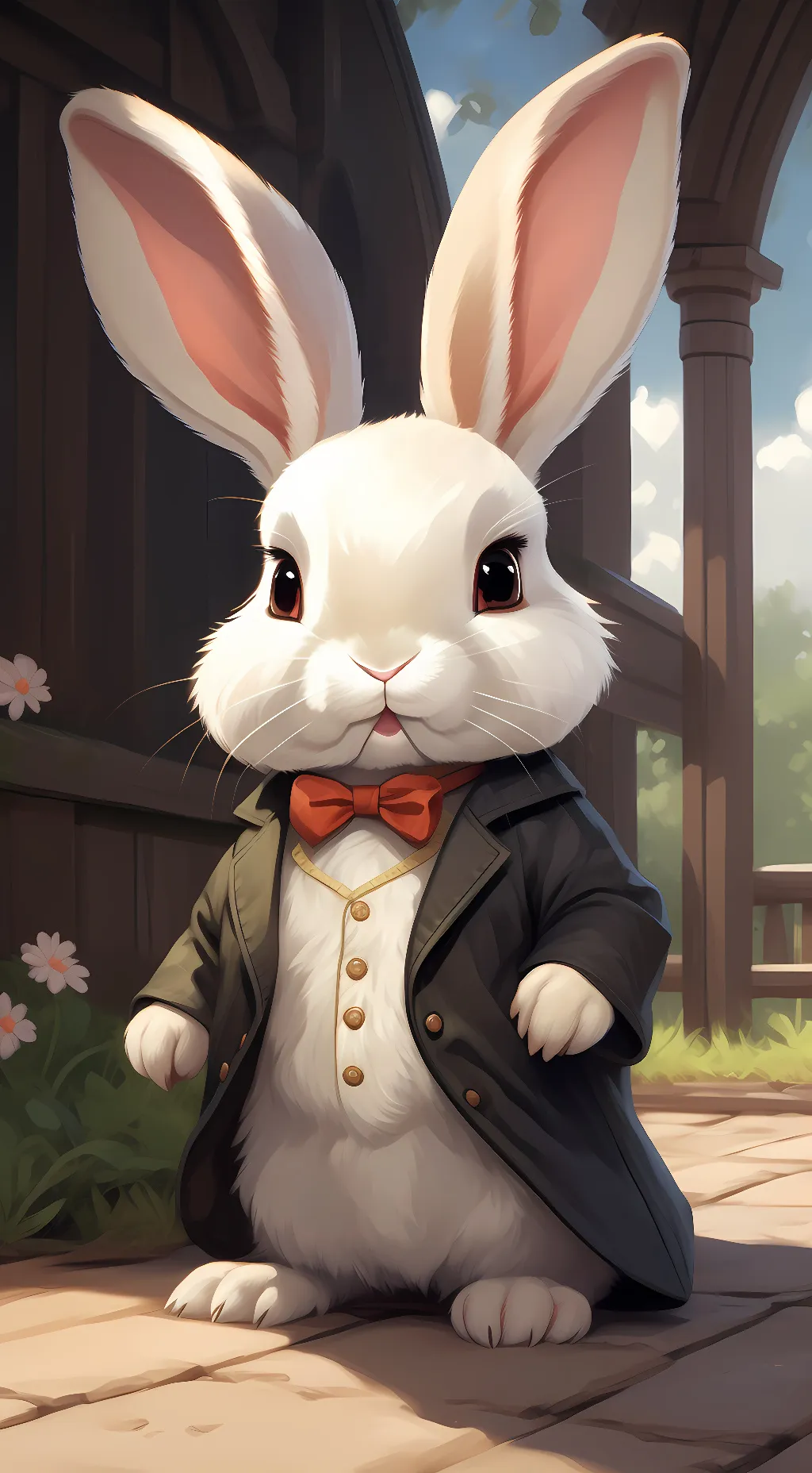 ai character: Cute Bunny background