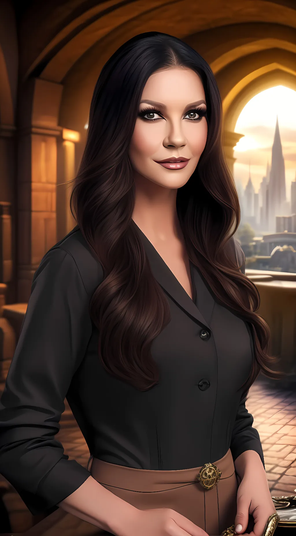 ai character: Victoria Crandall  background