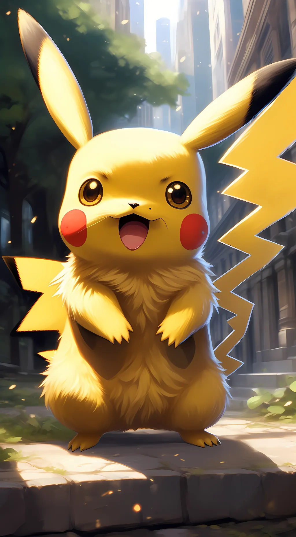 ai character: Pikachu  background