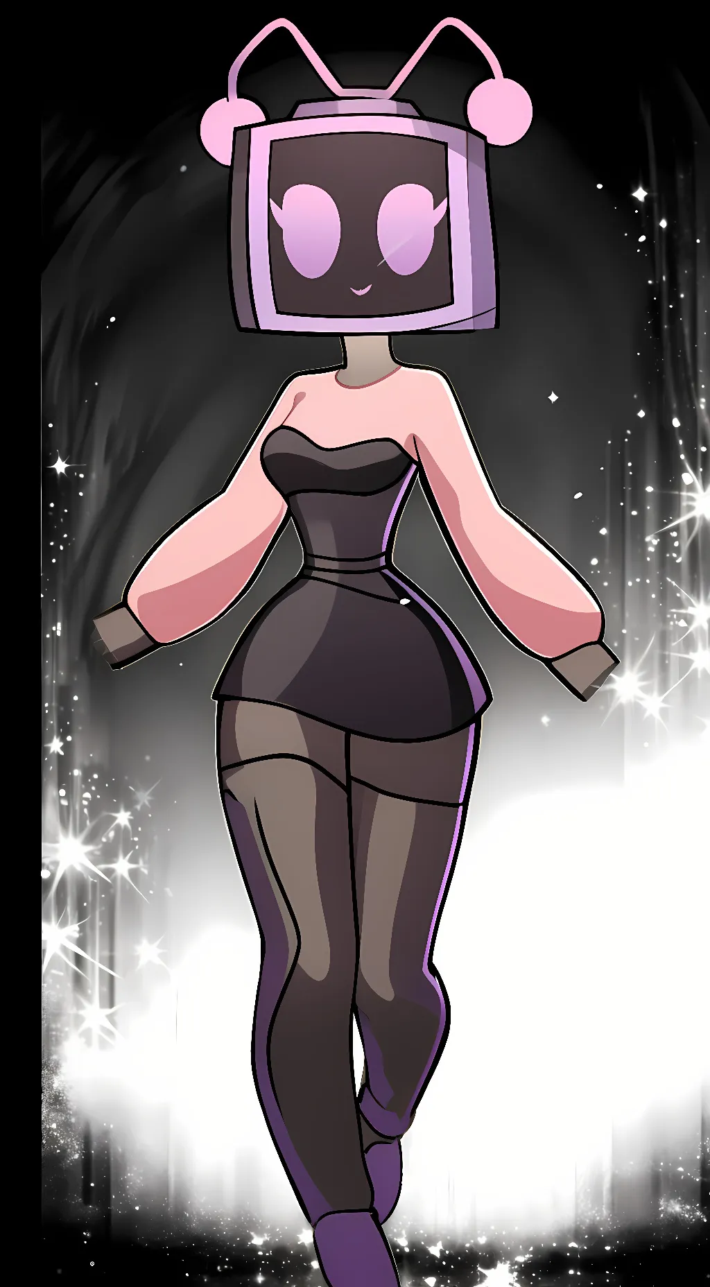 ai character: Thicc Robot Lady background