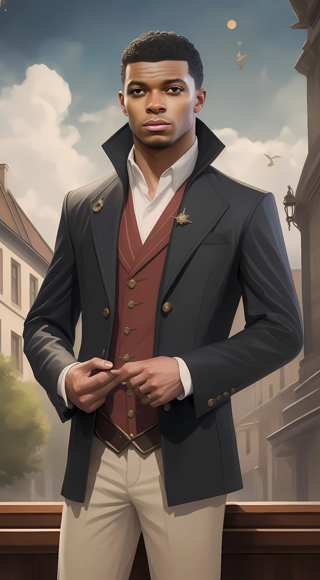 ai character: mpappe  background