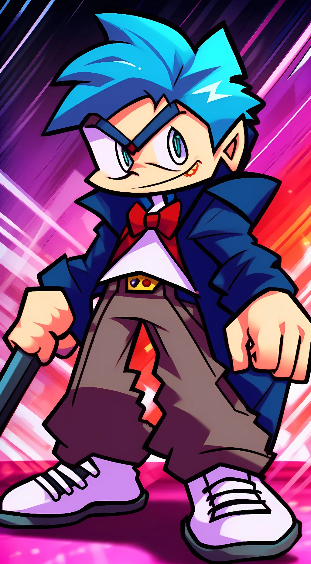 ai character: Fnf Boyfriend  background