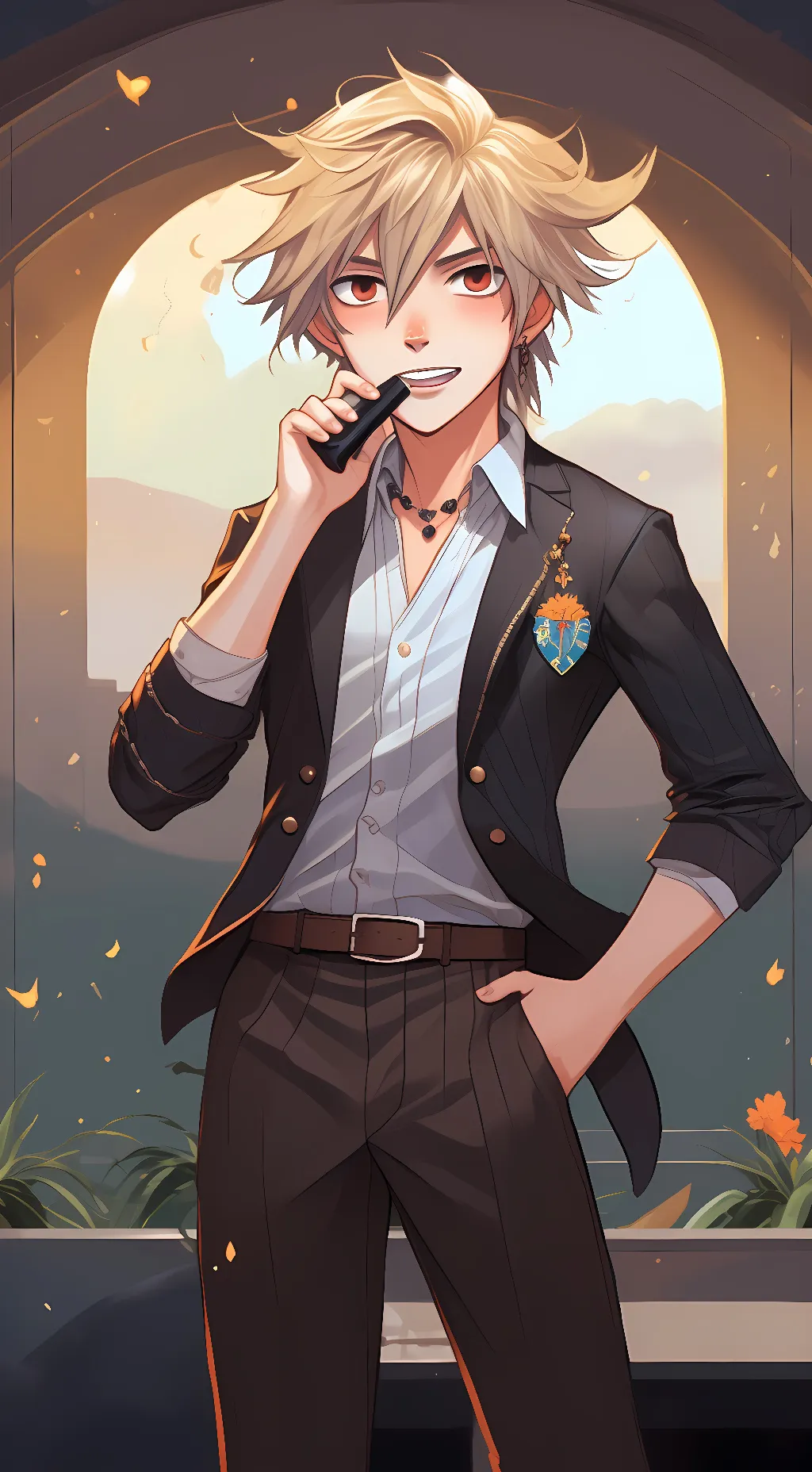 ai character:  kachan background