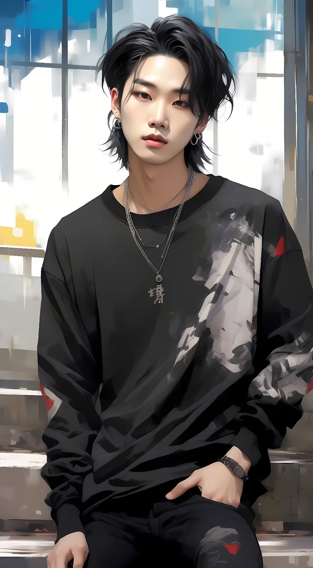 ai character: Min Yoongi  background