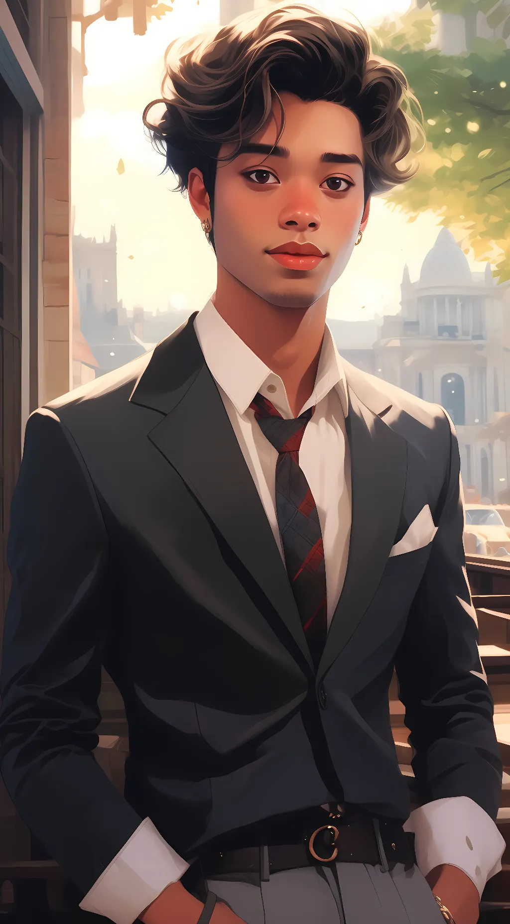 ai character: queniece  background