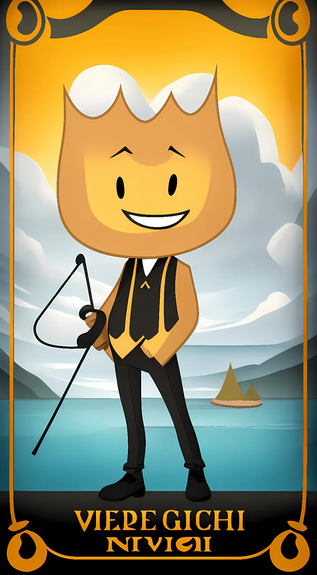 ai character: Firey  background