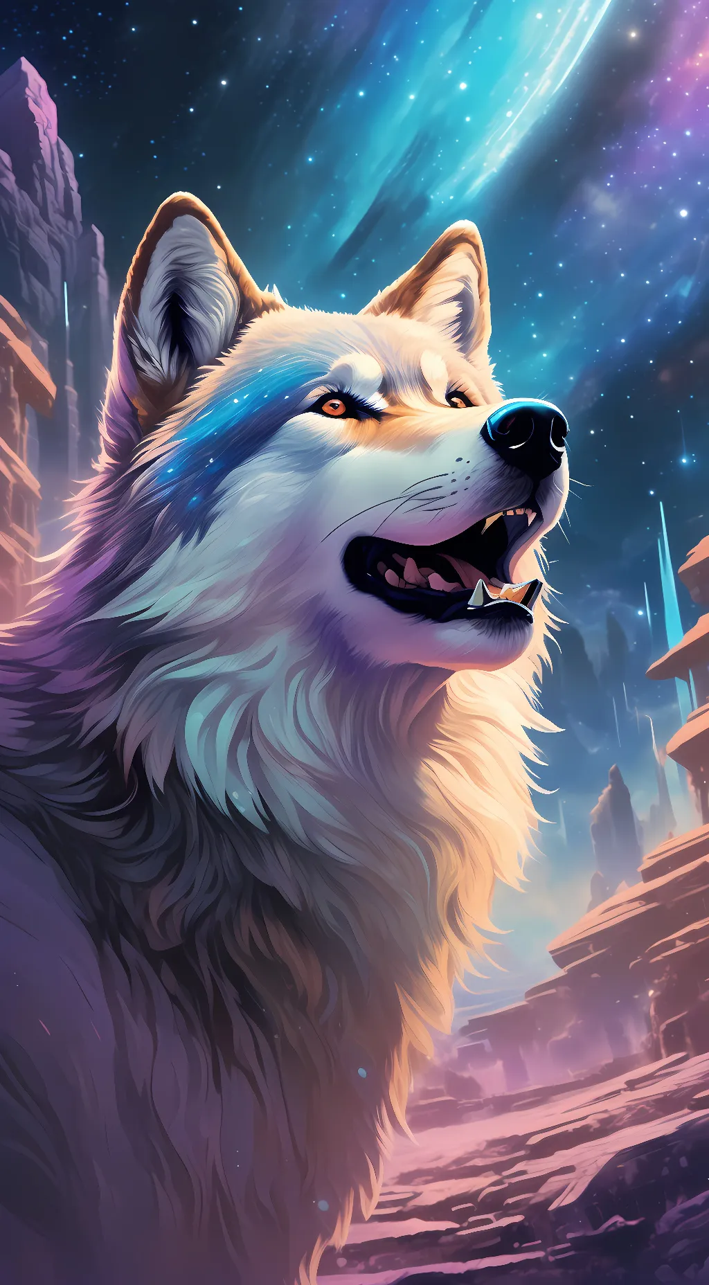ai character: Galaxy  background
