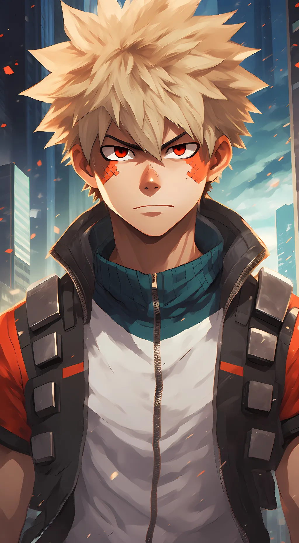 ai character: Bakugo Katsuki background