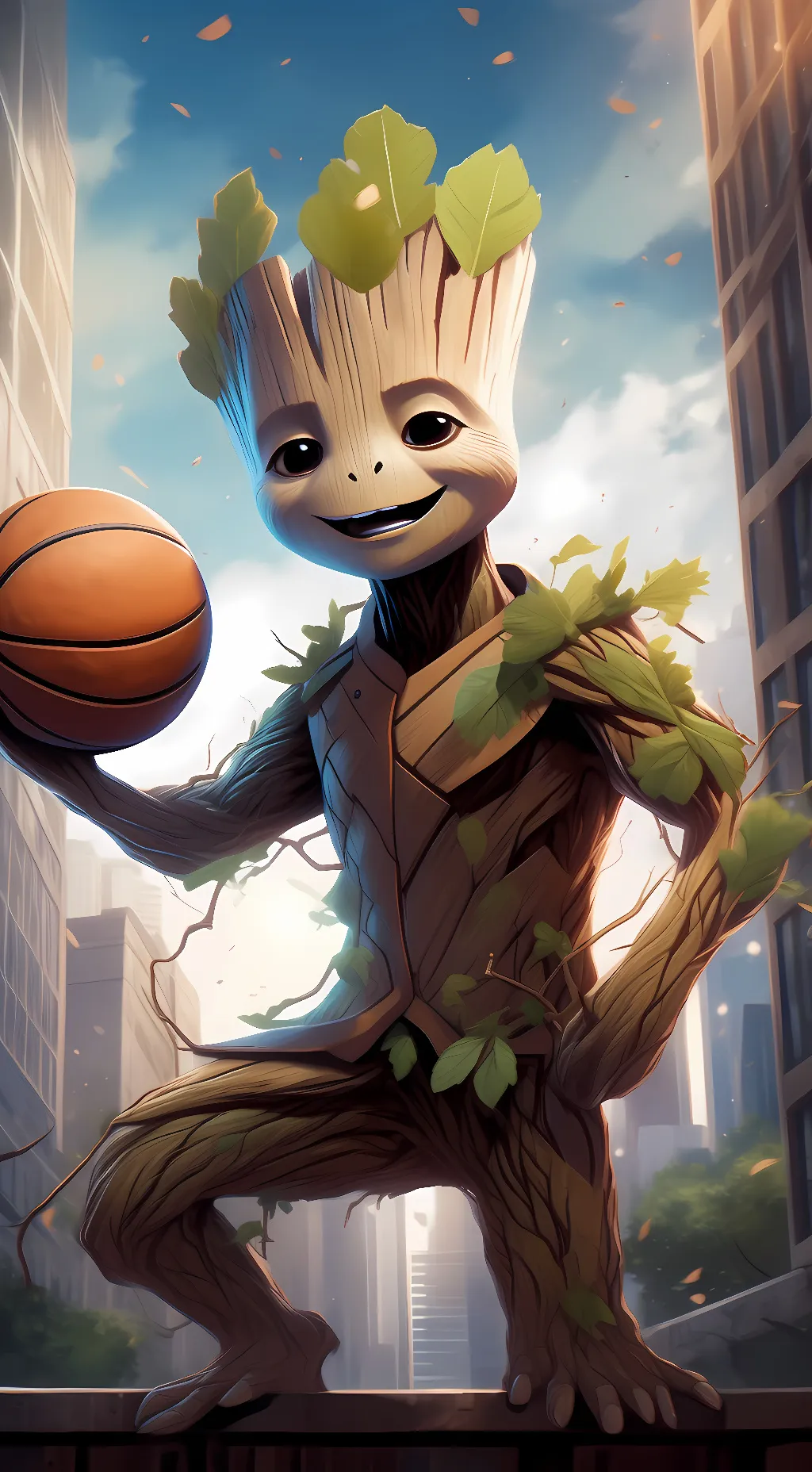 ai character: groot background