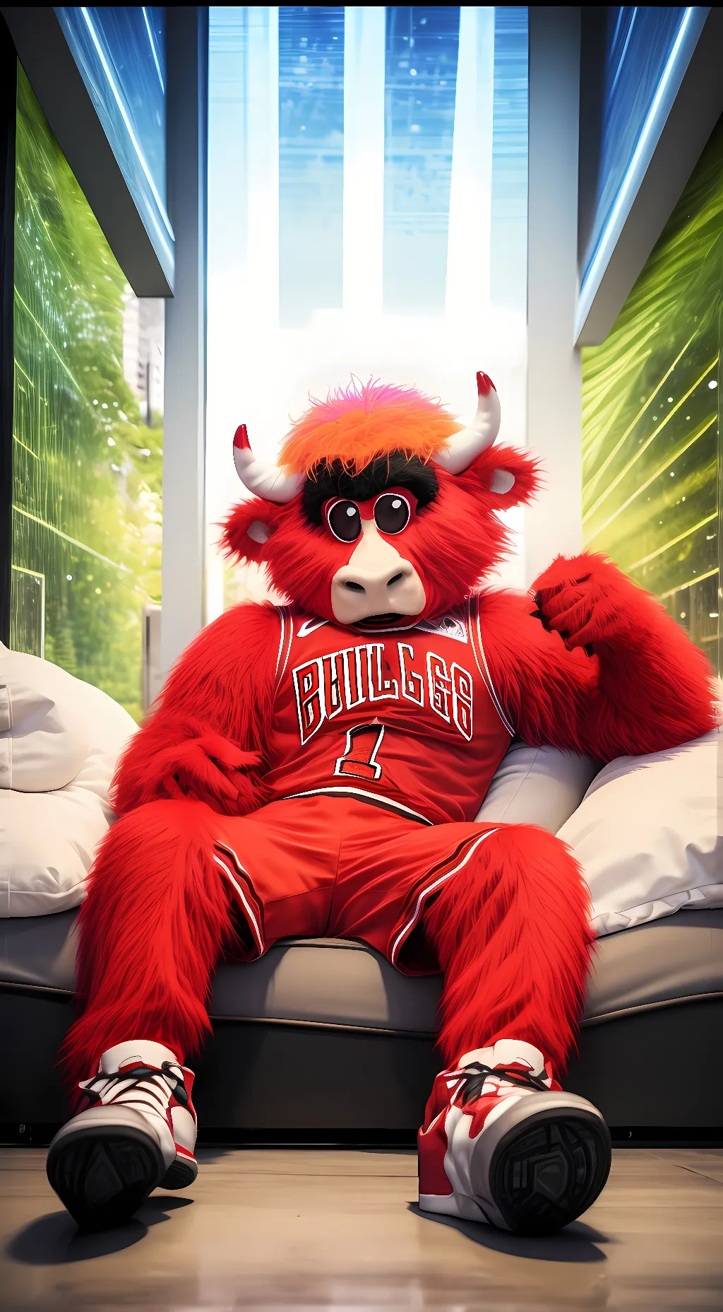 ai character: Benny the bull  background