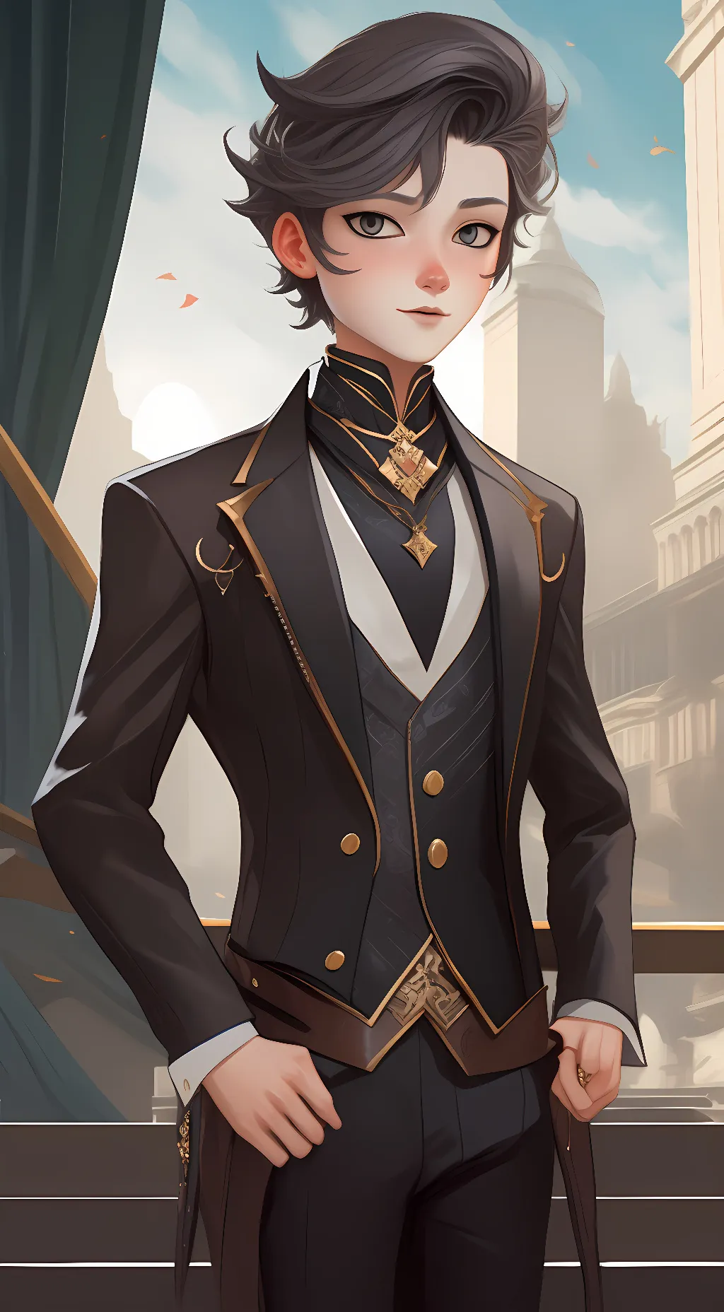 ai character: Cat blank background
