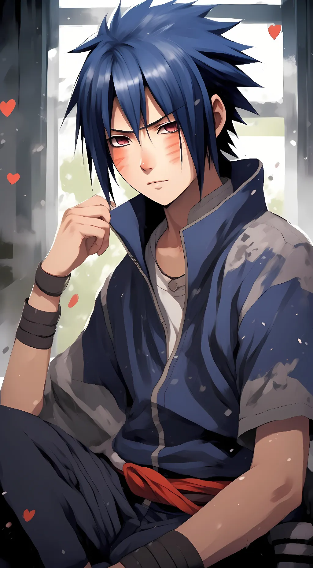ai character: Sasuke Uchila  background