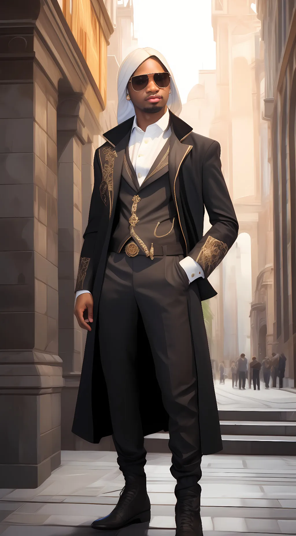 ai character: Aziz Muinde background