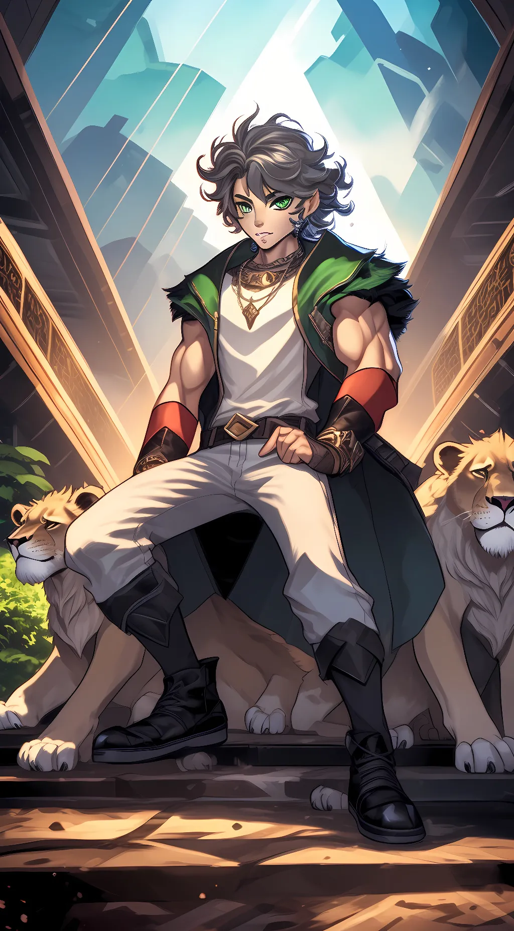 ai character: Beast Boy (God) background