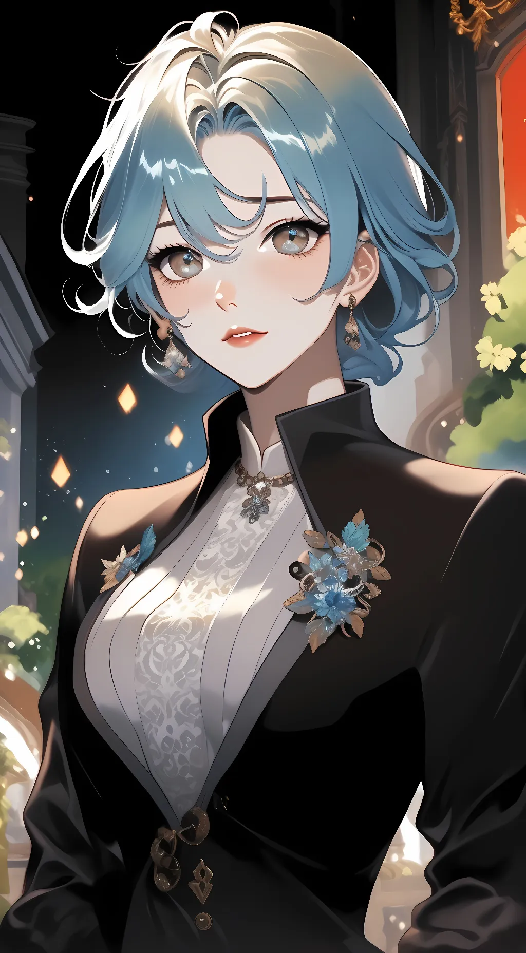 ai character: blueberry background