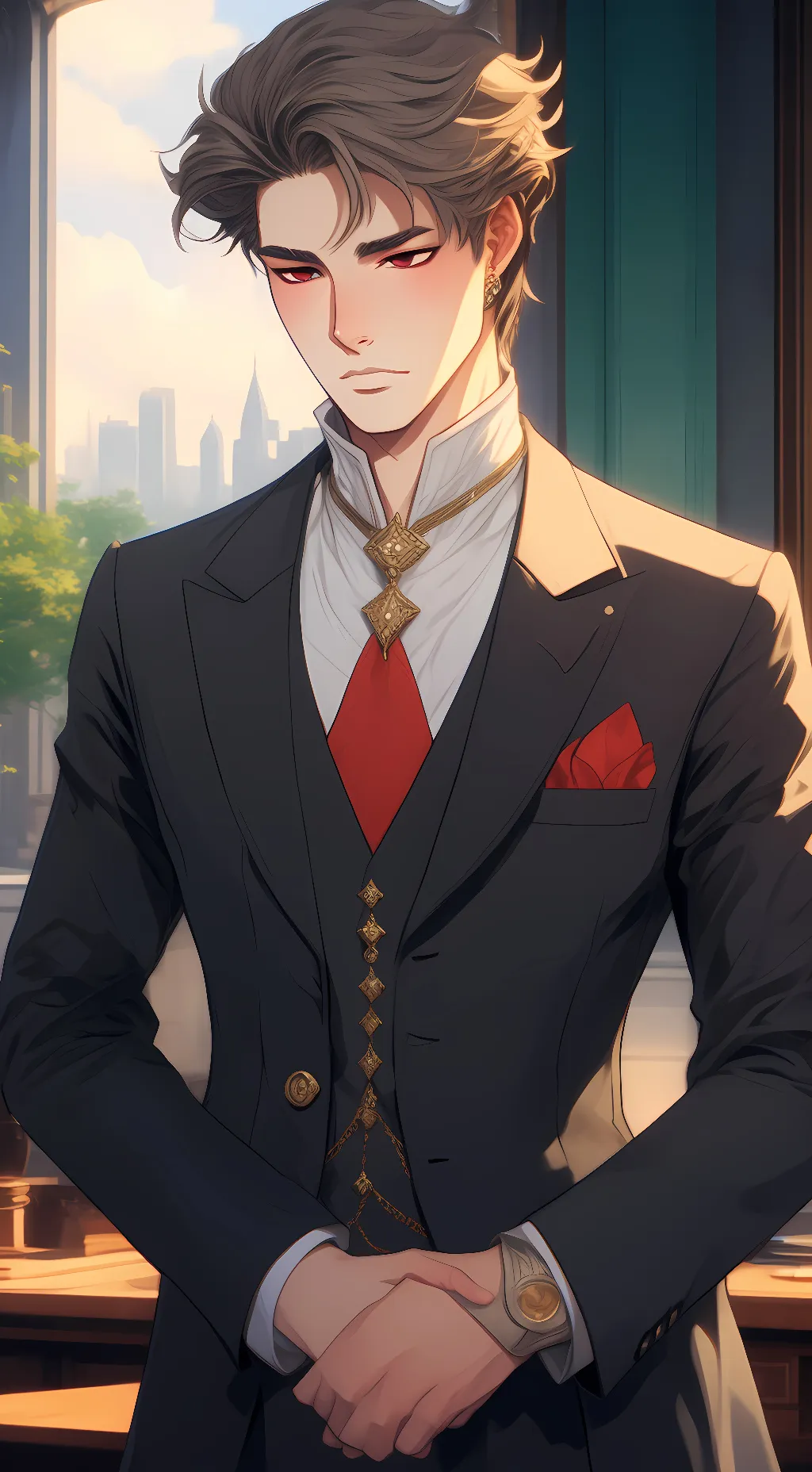 ai character: Otabek Altin background
