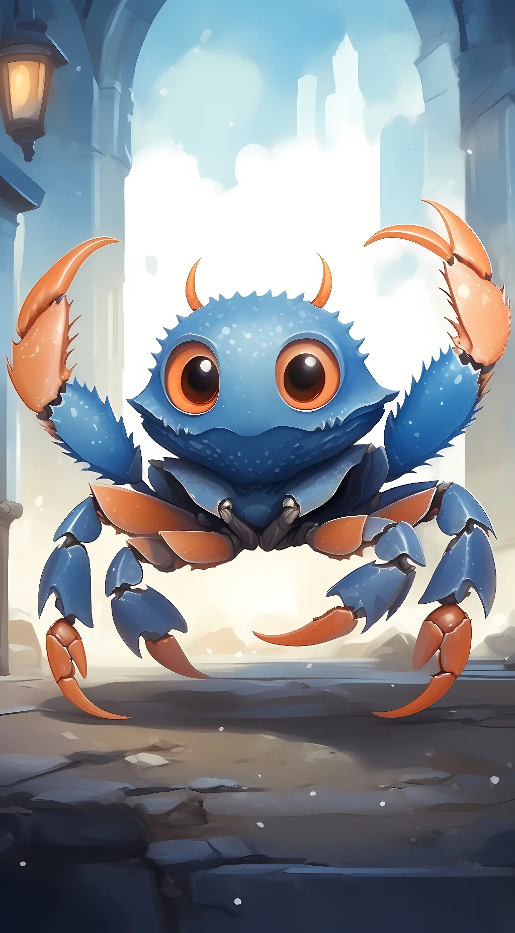ai character: crab  background