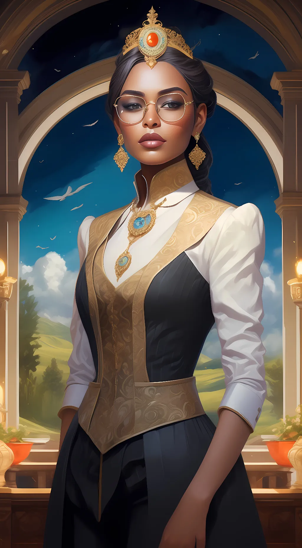 ai character: Indira Prameshwari background