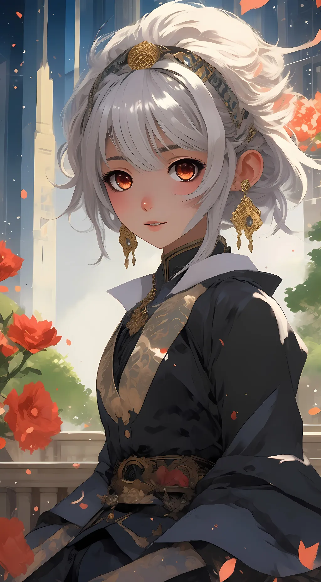 ai character: Snowy background