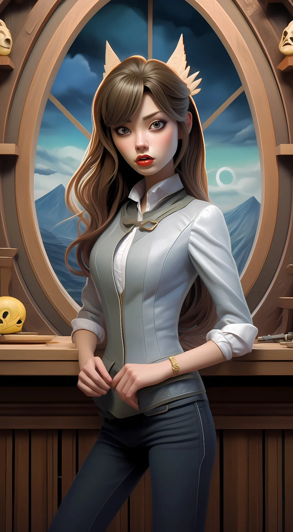 ai character: tara carpenter  background
