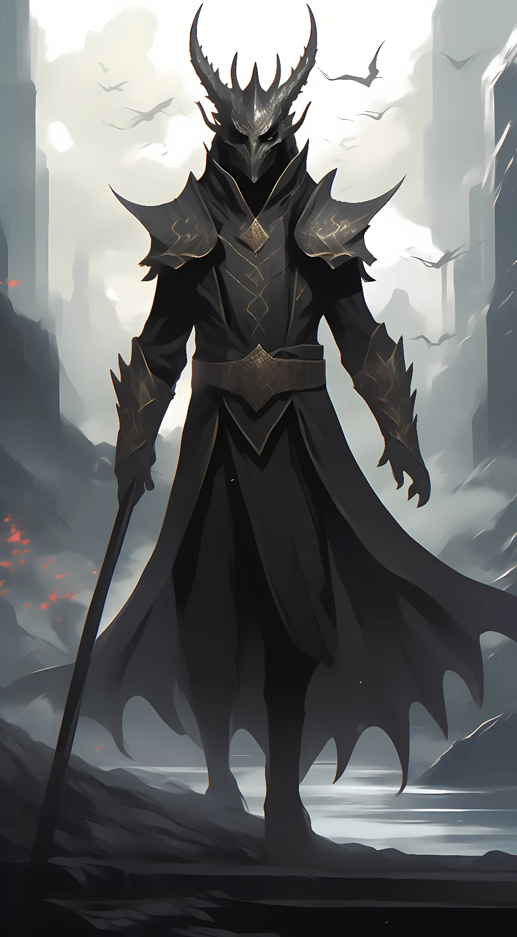 ai character: dark spoure background