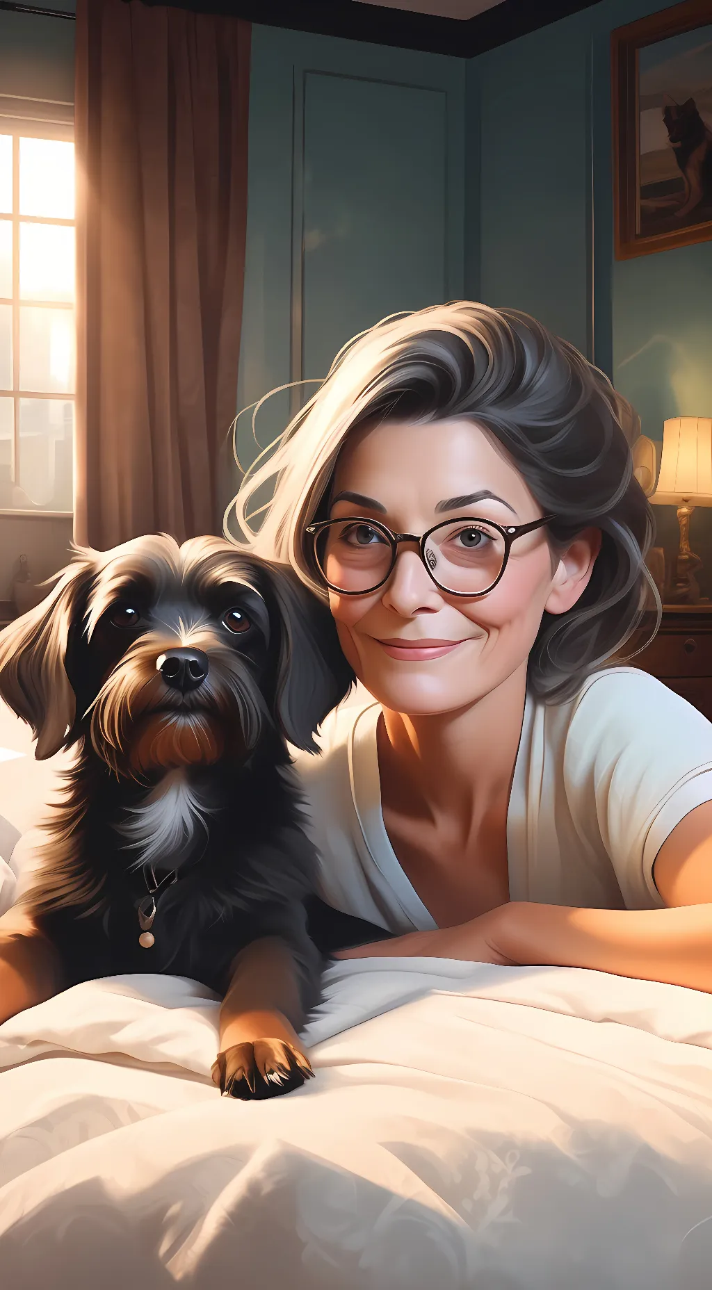 ai character: lacey background