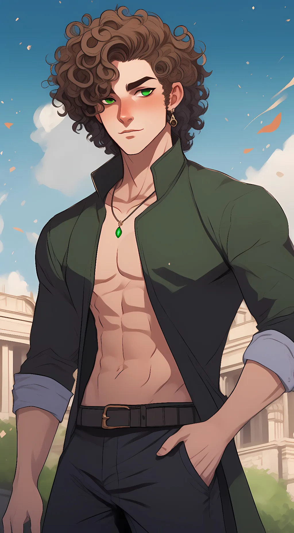 ai character: Jacob Green  background