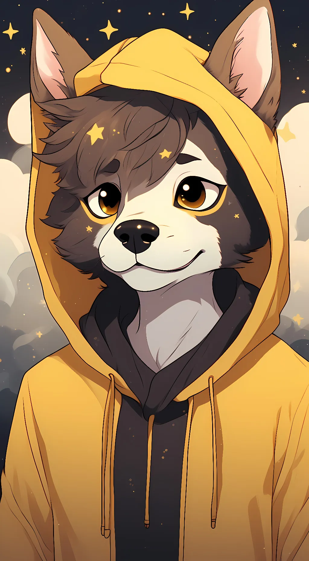 ai character: stary background