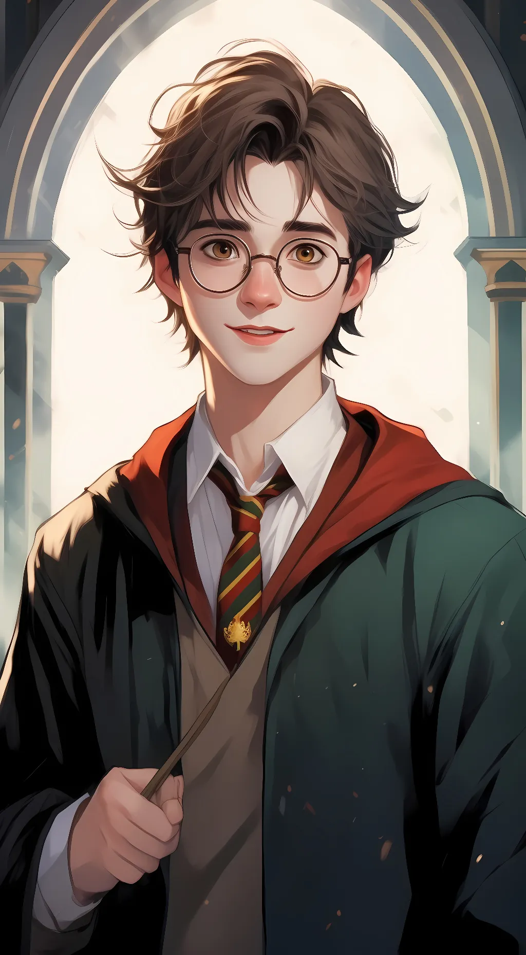 ai character: Harry Potter  background