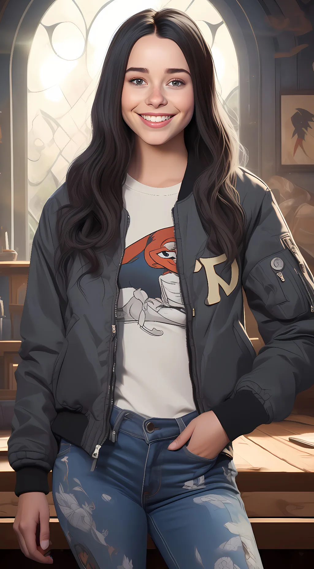 ai character: Tess  background