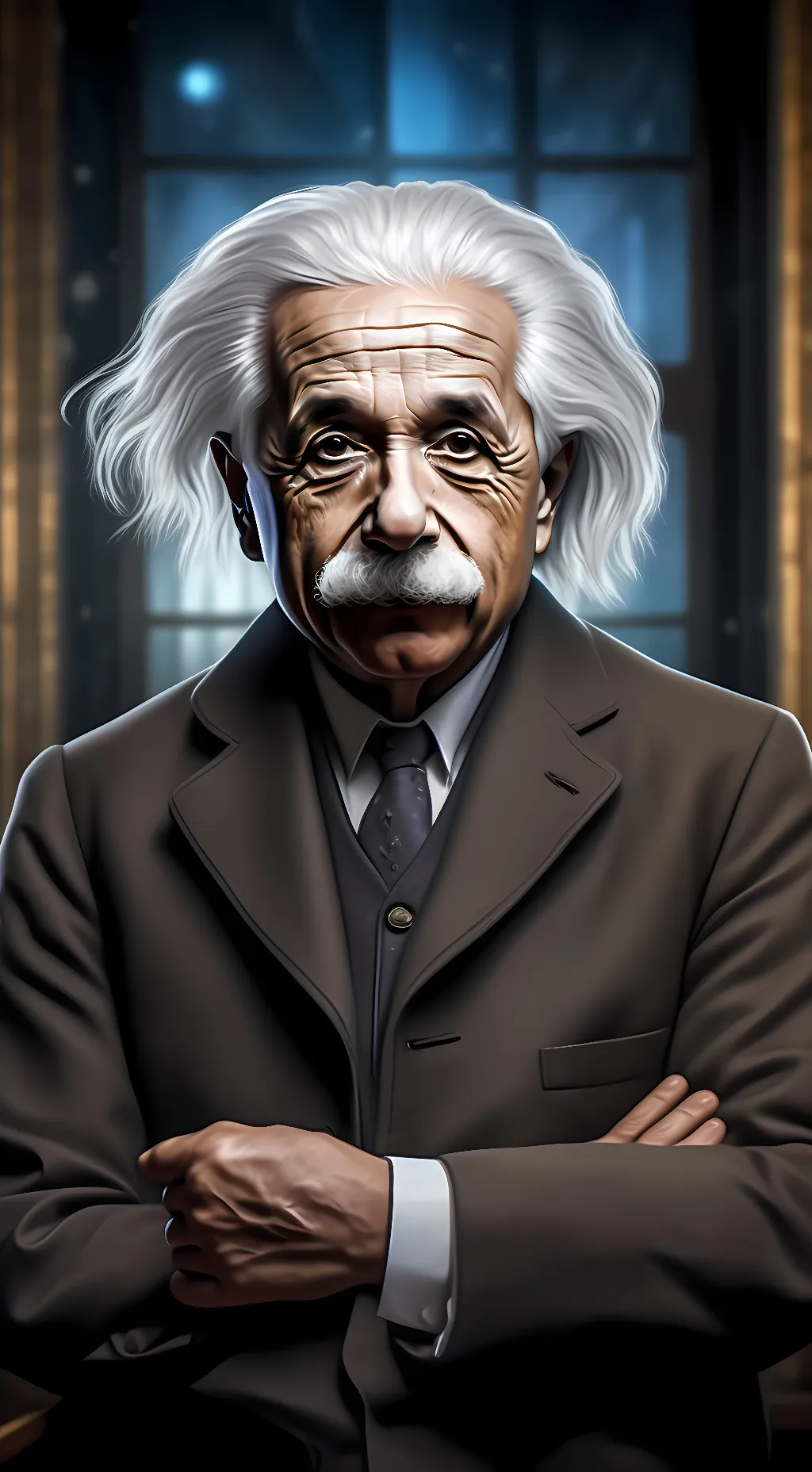ai character: Albert Einstein background