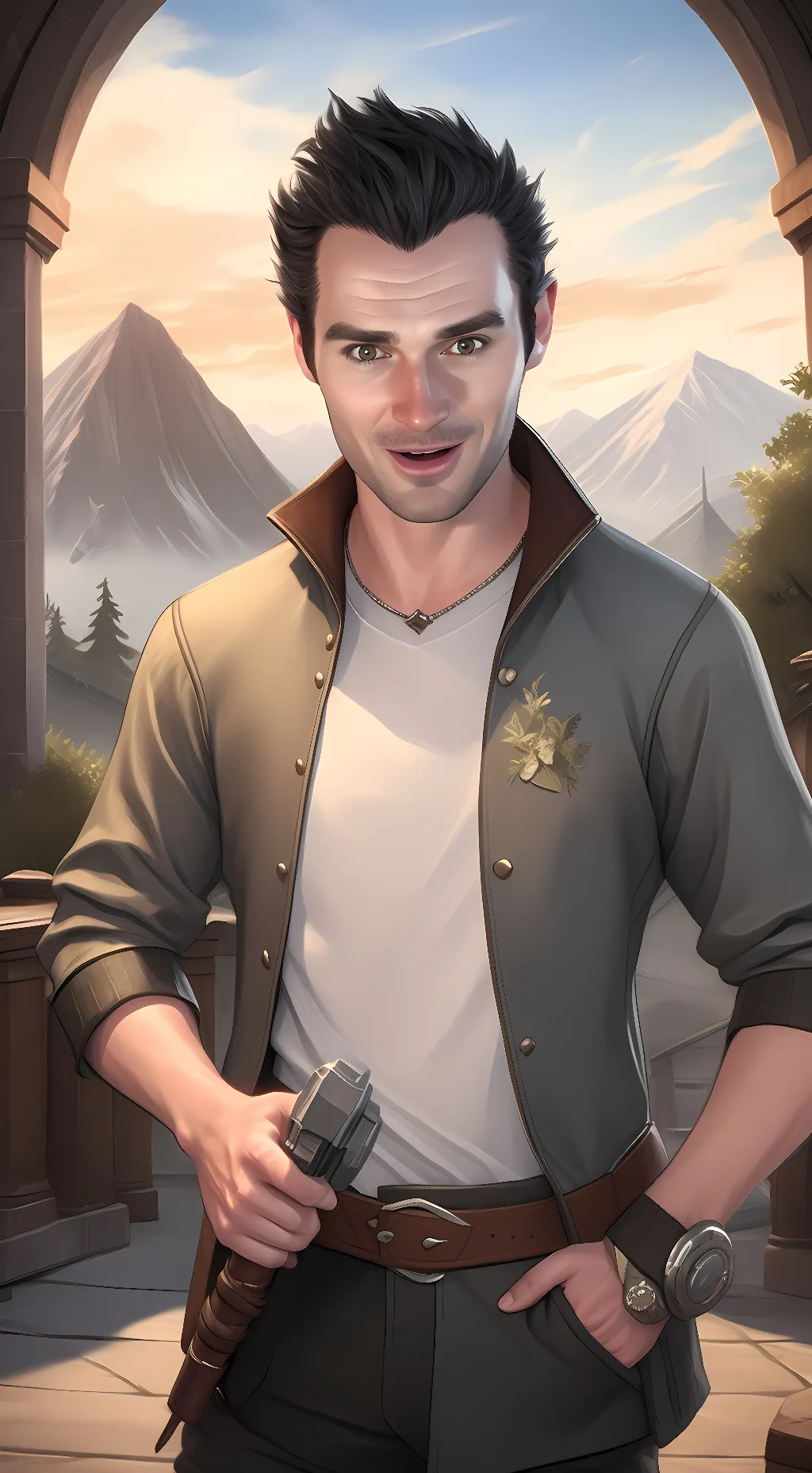 ai character: The Russian Badger background