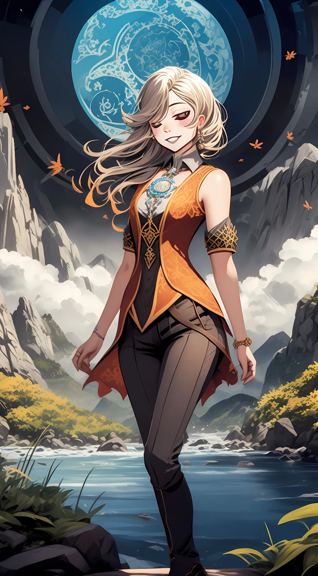 ai character: luna onyhamaru background