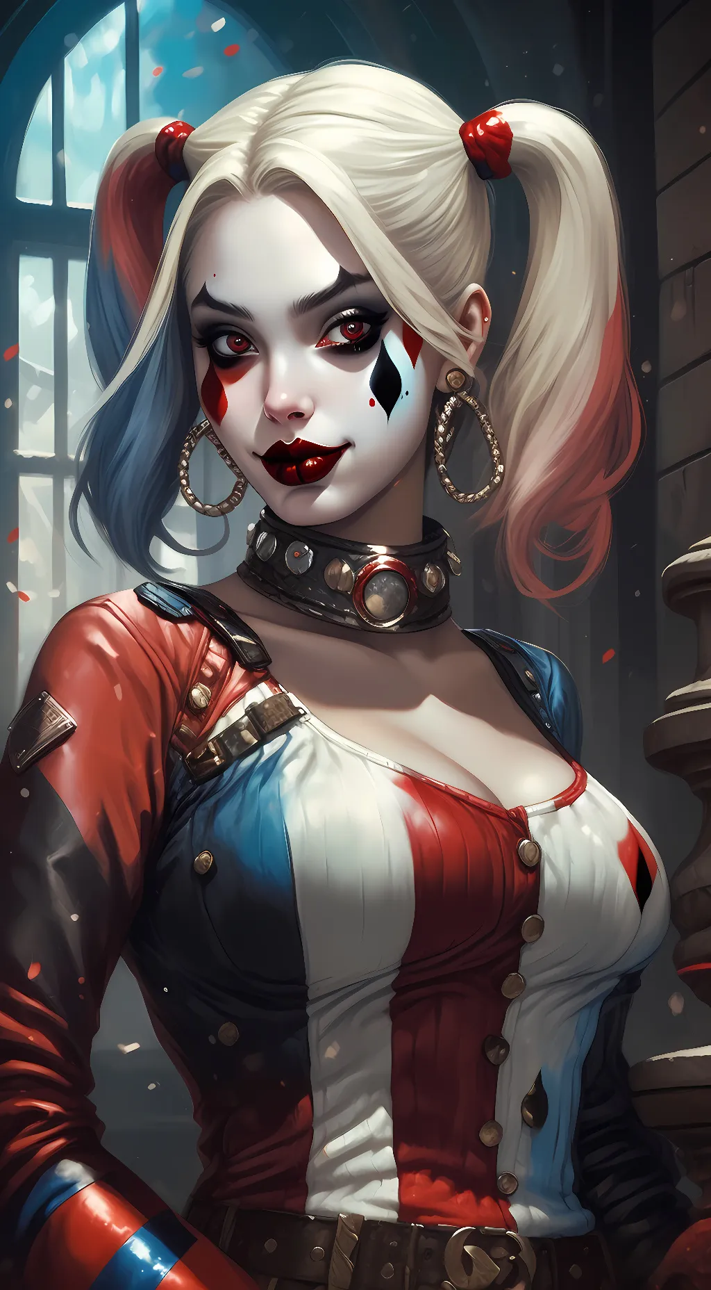 ai character: Harley Quinn  background