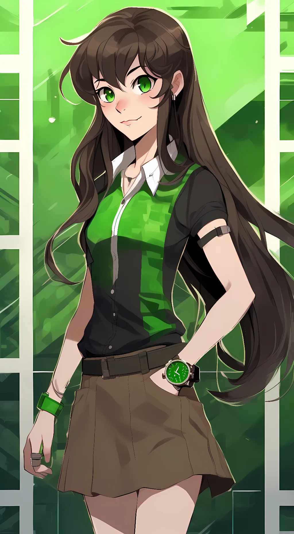 ai character: female ben 10 background