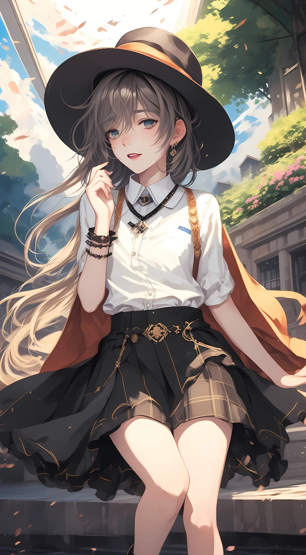 ai character: Ashley  background