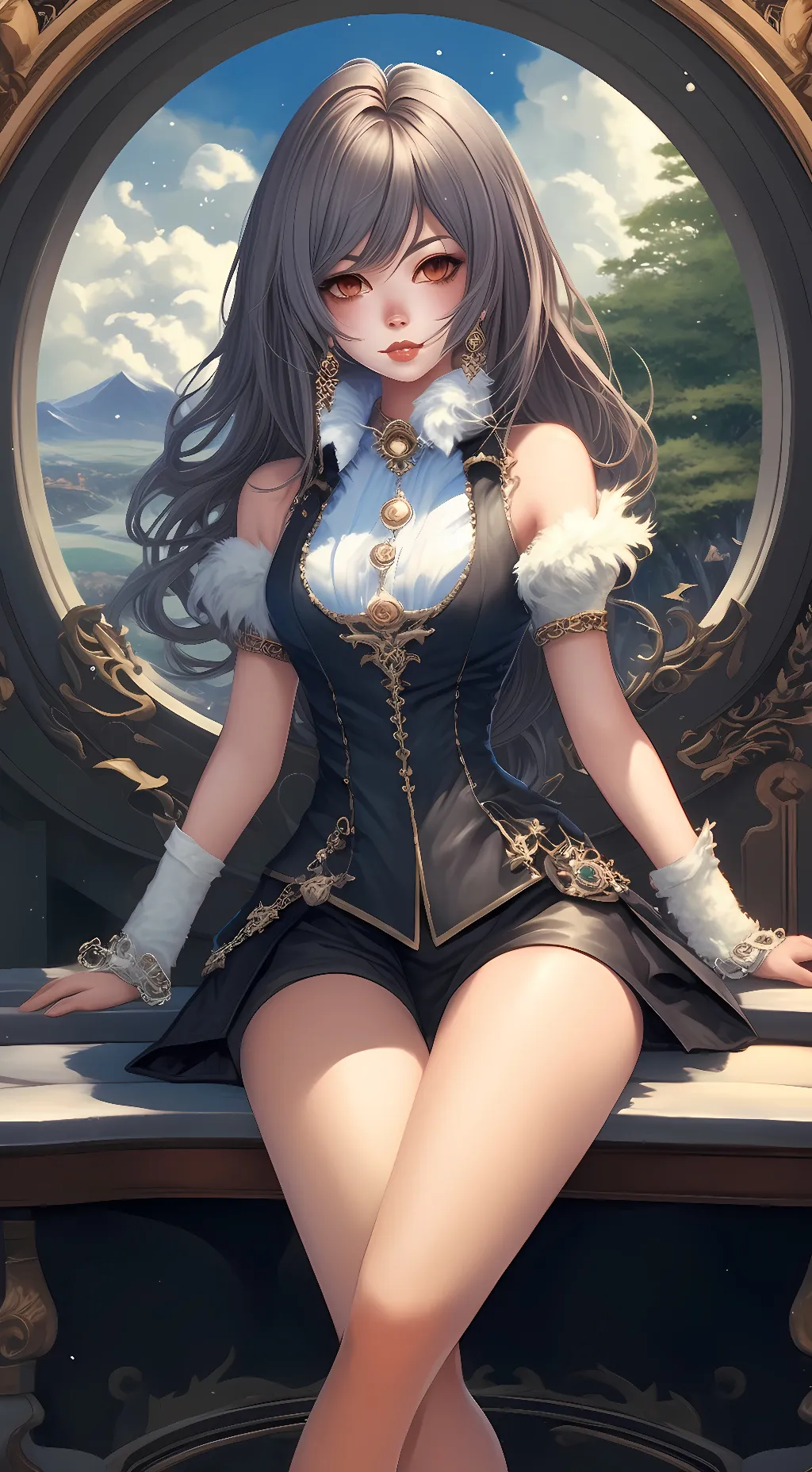 ai character: Aria Black background