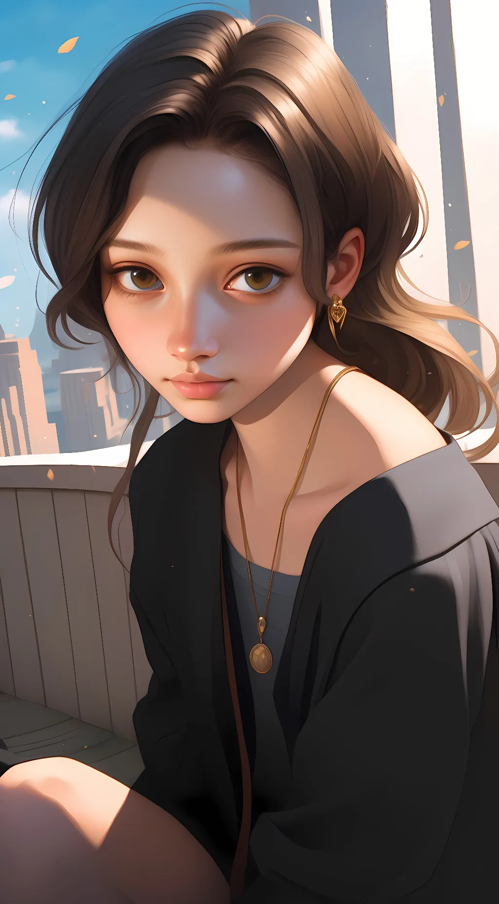 ai character: autumn  background