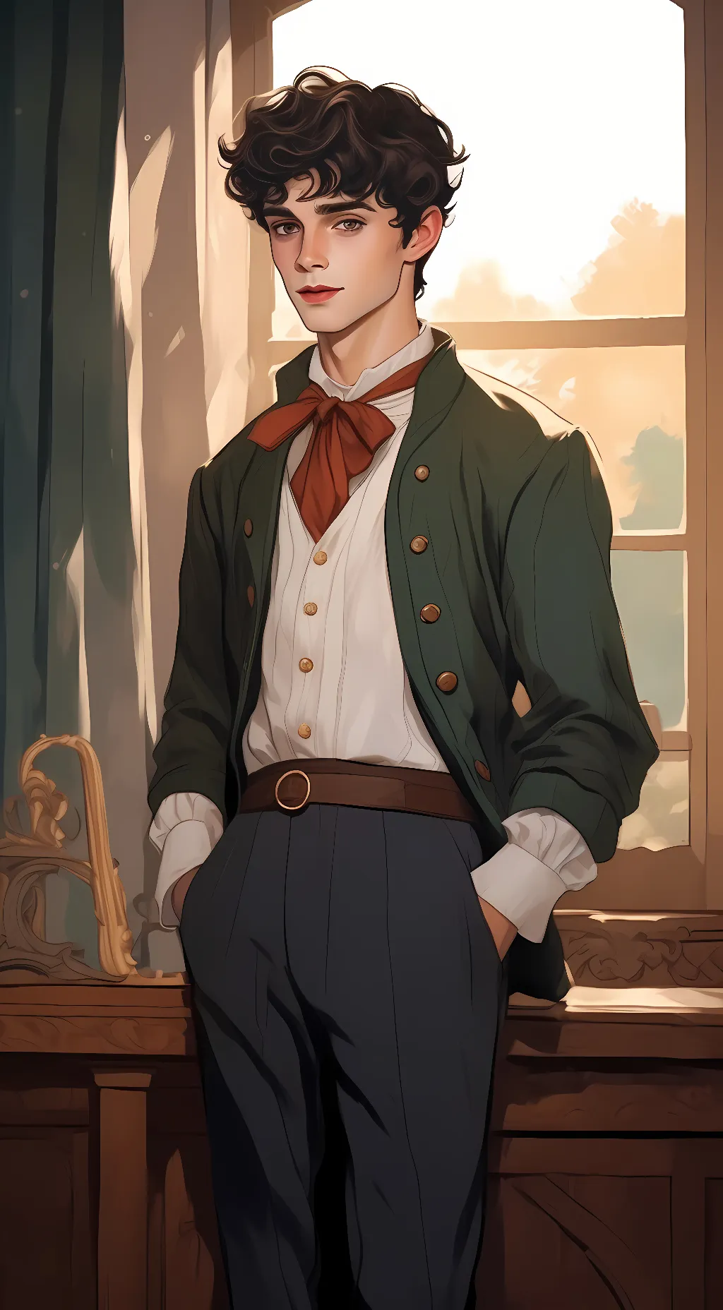 ai character: Gilbert Blythe  background