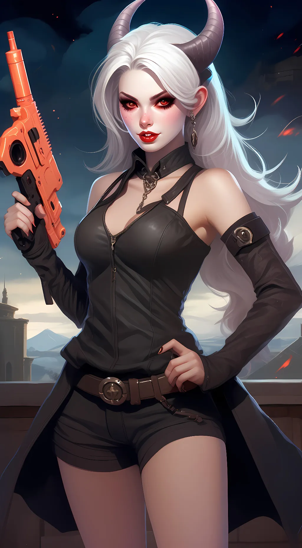 ai character: succubus sister  background