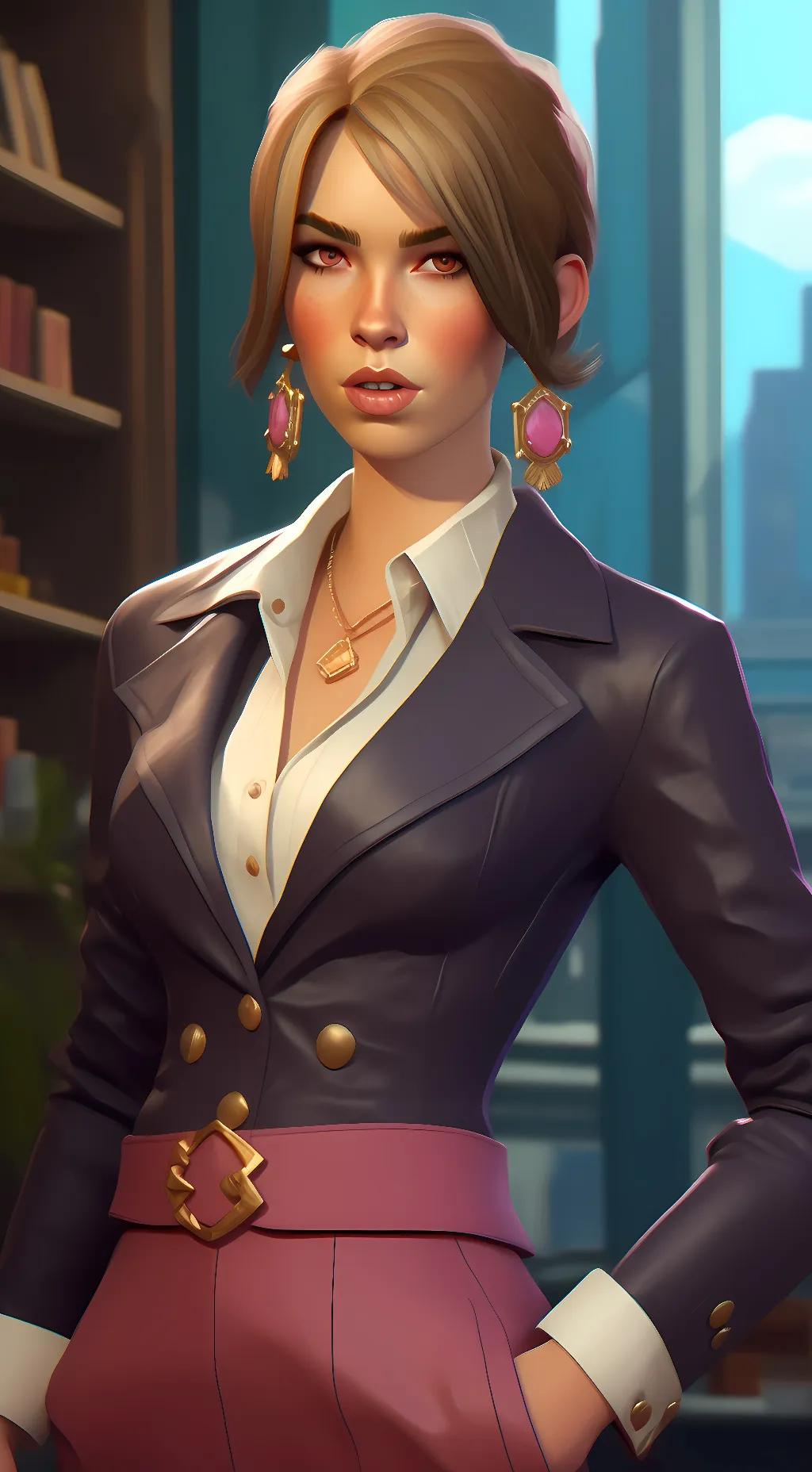 ai character: Pinky Gauthier  background