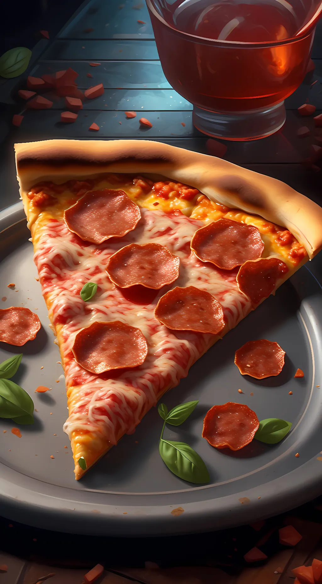 ai character: Pizza background