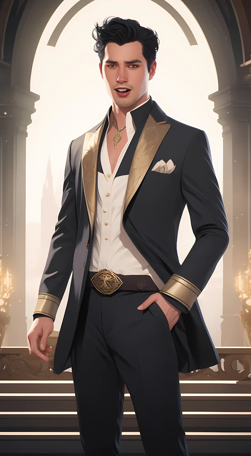 ai character: ჁმႶძიო ԃυԃҽ background