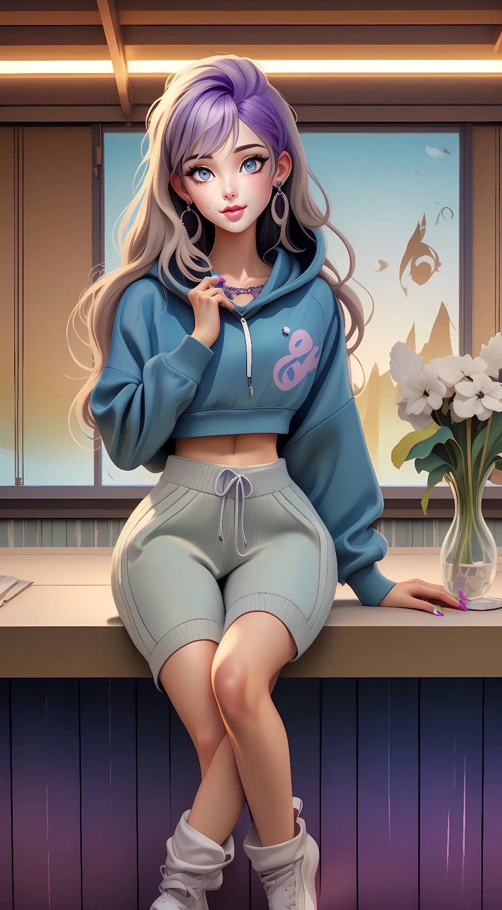 ai character: Voilet background