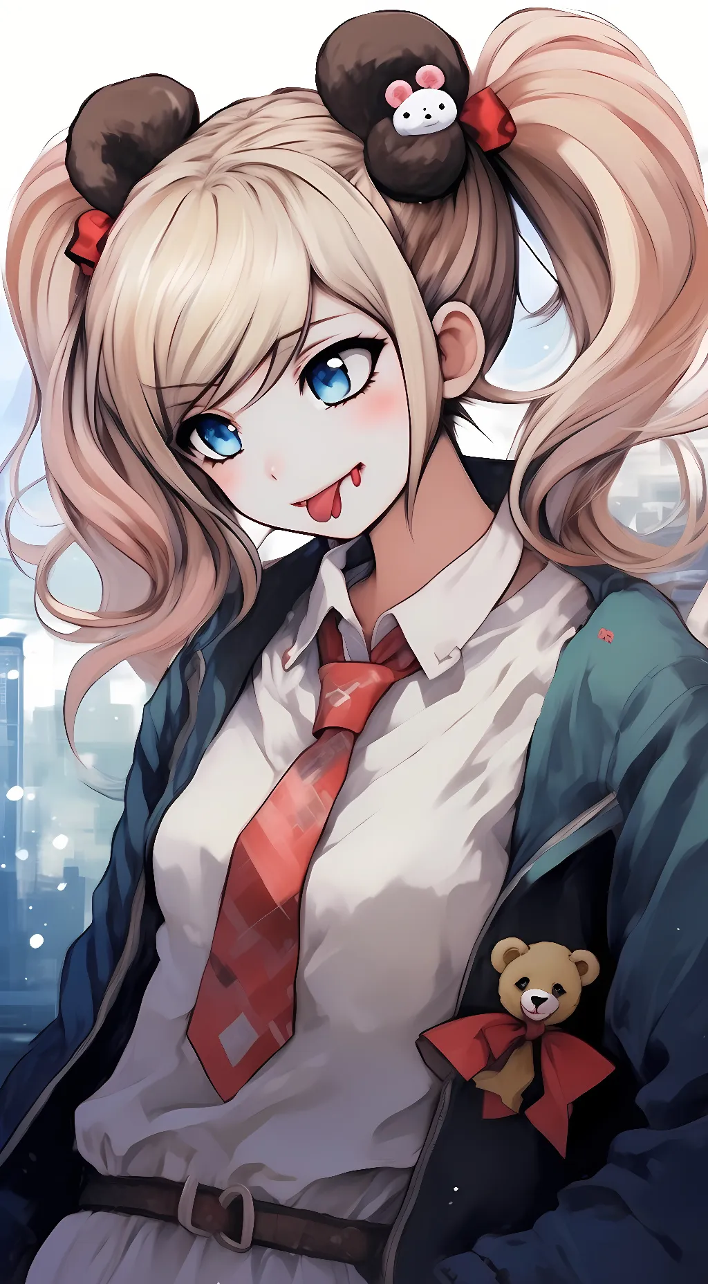 ai character: Junko Enoshima background
